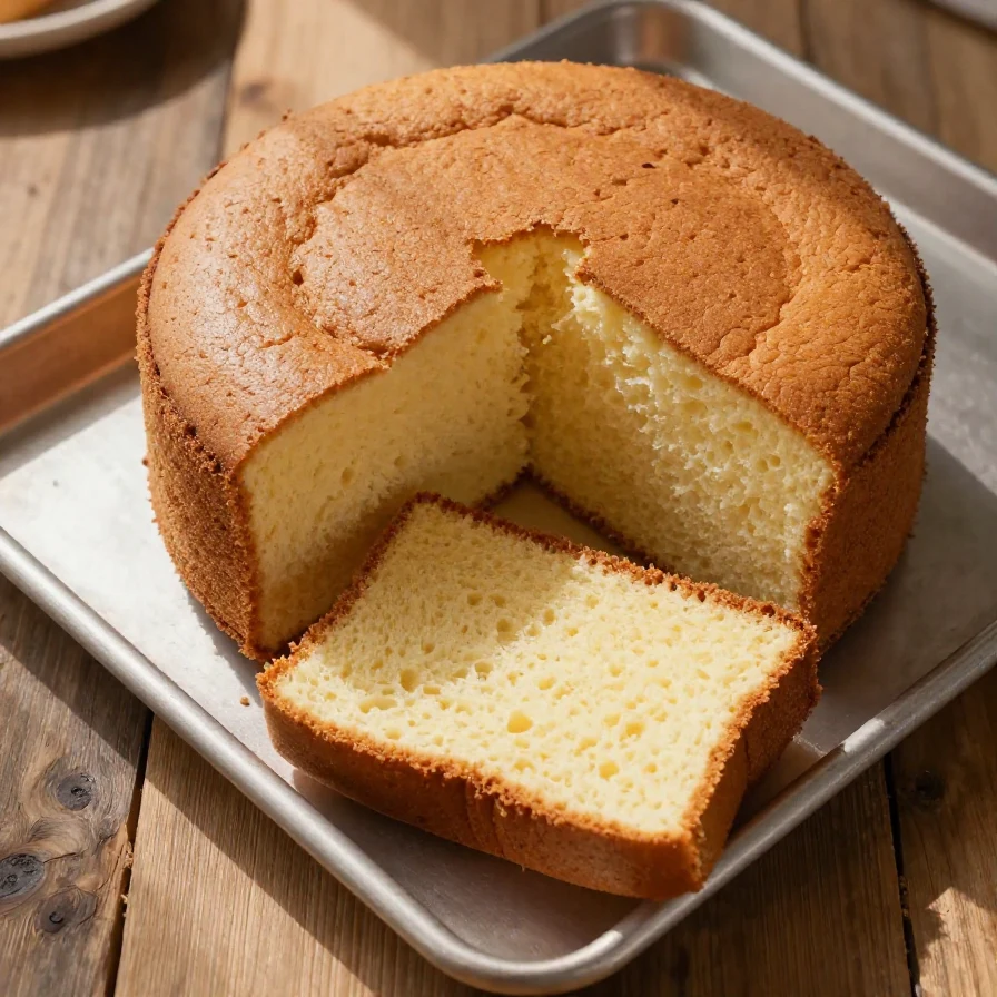 Uma tigela com massa de pão de ló fresca e fofa
