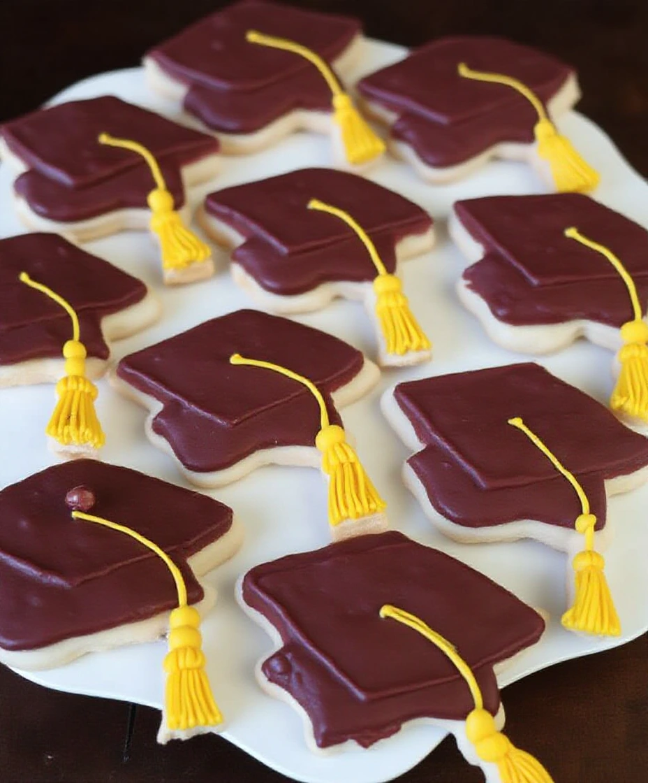 Receita de Biscoitos de Formatura Facil e Delicioso para Celebracoes