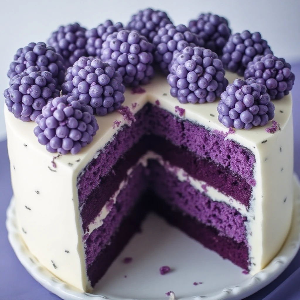 Receita de Bolo Lilas Facil e Deliciosa para Sobremesa em Casa